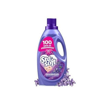 Sta Soft 2 in 1 Laundry Set: Lavender Fresh Fabric Softener 2L + (FREE 500ML Refill)