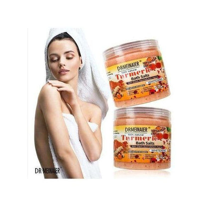 DR MEINAIER 2 PCs : 100% Tumeric Bath Salt Body Scrub