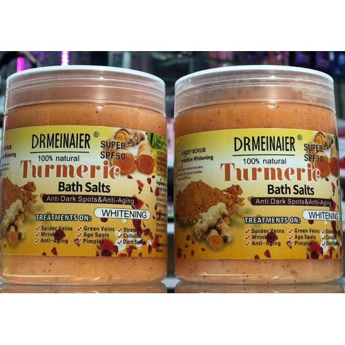 DR MEINAIER 2 PCs : 100% Tumeric Bath Salt Body Scrub