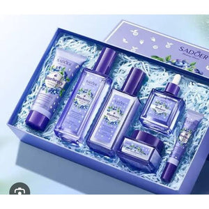 6in1 Blueberry With Hyaluronic Acid, Moisturizing, Brightening Fine Lines Skin Care Set