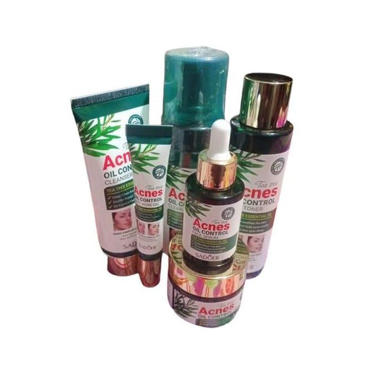 6pcs Tea Tre Acnes Iol Control Cream,toner,mousse,cleanser,eye Cream And Serum