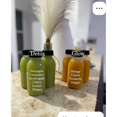 6 pcs set Ginger Tumeric Concotion Shots Glass Jars