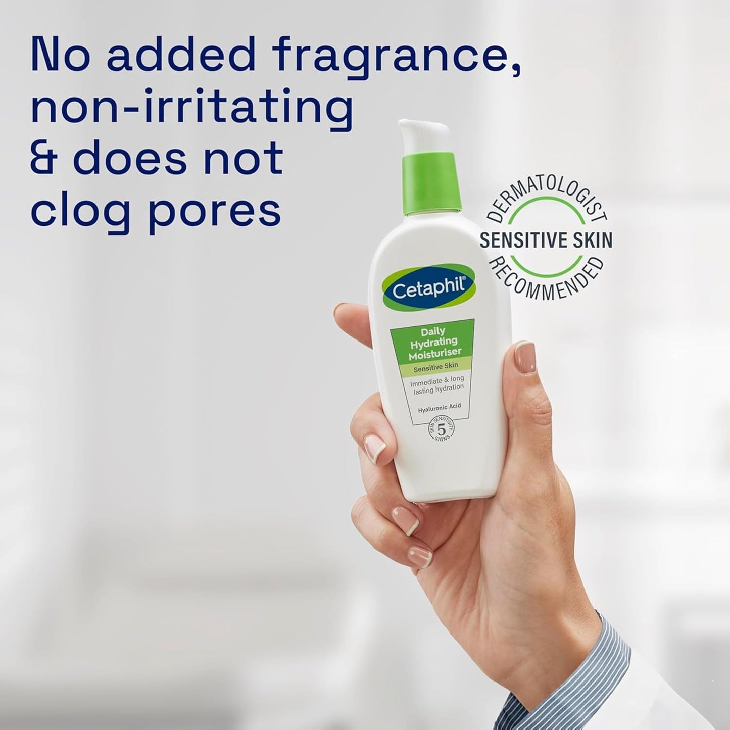 Cetaphil Daily Hydrating Face Moisturiser, 88ml, For Sensitive Skin, With Hyaluronic Acid