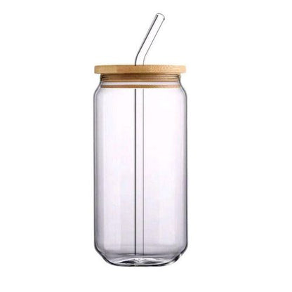 Borosil Glass tumblers with Bamboo lids