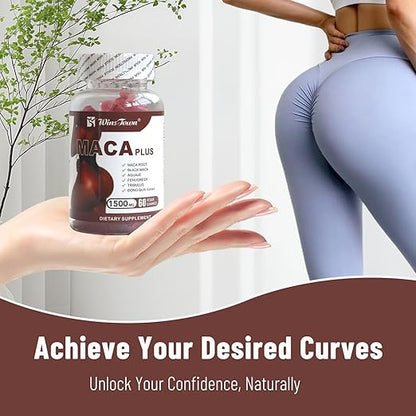 Click to see full view Maca Plus Gummies, 1500mg Big Booty Enhancer with Black Maca Root & Dong Quai Extract
