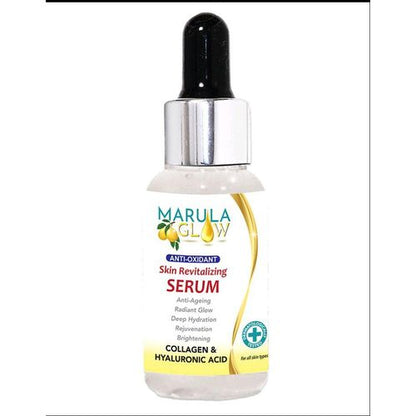 Marula 2 In 1 Glowing Serums: Glow Serum With Collagen & Hyaluronic Serum + Pro White Vitamin C Serum