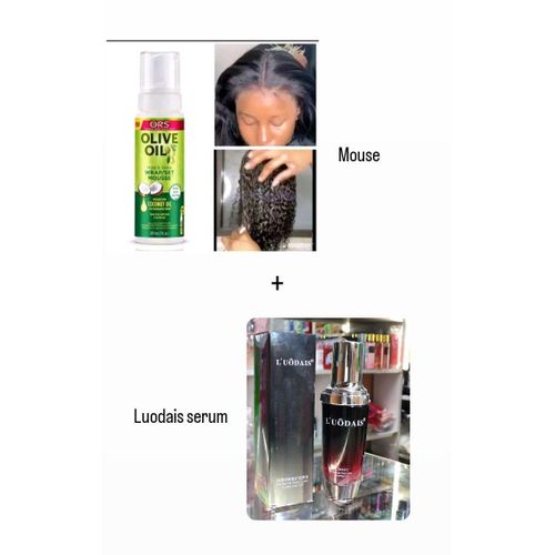 Ors 2 In 1 Hair Care Set: Olive Oil Hair Mousse + Luodais Hair Wig Serum