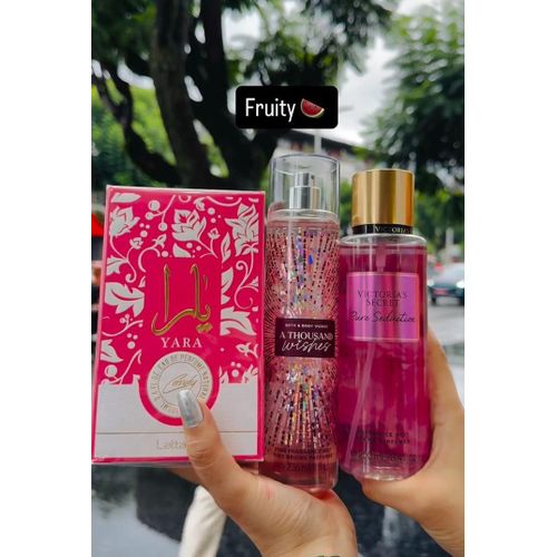 Victoria's Secret 3 in 1 PERFUME COMBO: Pure Seduction Body Mist + A thousand Shining Body Mist + Yara Candy Perfume