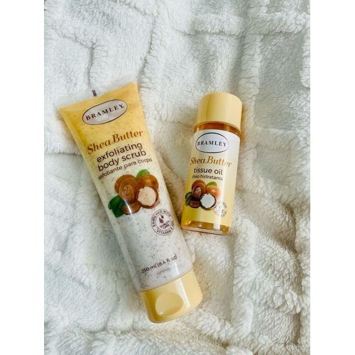 Bramley 2 in 1 SELFCARE SET: Shea Butter Exfoliating Body Scrub + Shea Butter Tissue Oil