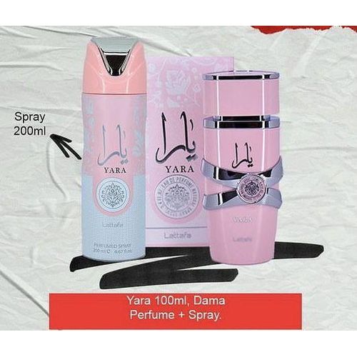 Al Rehab Yara Lattafa Pink Set: Perfume + Deo Spray