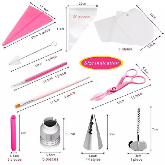83 Pcs Cake Decorating Tools Cake Kit Cake Decor Decoration Stand Table Set Baking Tools DIY Homemade Cake Kitchen Tools