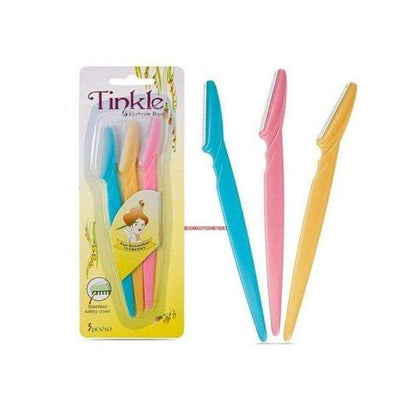 Tinkle 3 Pcs Eyebrow Shaper Razor + ( FREE GIFT 1 Pair Of Eyelashes)