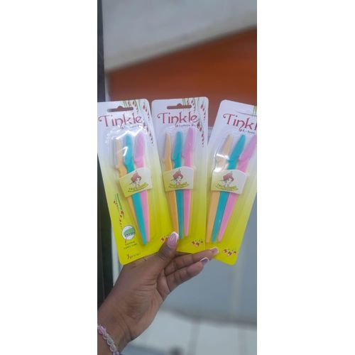 Tinkle 3 Pcs Eyebrow Shaper Razor + ( FREE GIFT 1 Pair Of Eyelashes)