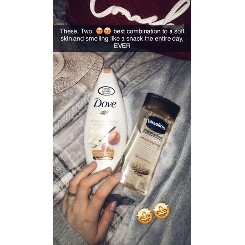 Vaseline 2 in 1 BEST OFFER!!! Intensive Care Cocoa Radiant Body Oil + Dove Purely Pampering Shea Butter & Warm Vanilla Body Wash
