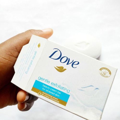 Dove 3 In 1 SHOWER SET!!! Gentle Exfoliating Cream Bar + Gentle Scrub Body Wash + (FREE GIFT A Pair Of Exfoliating Gloves)