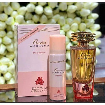 Pink Edition Berries Weekend Perfume + ( Free deo spray )