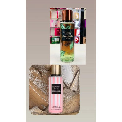 Victoria's Secret 2 In 1 Fragrance Combo: Bombshell + Bare Vanilla Noir Fragrance Mists