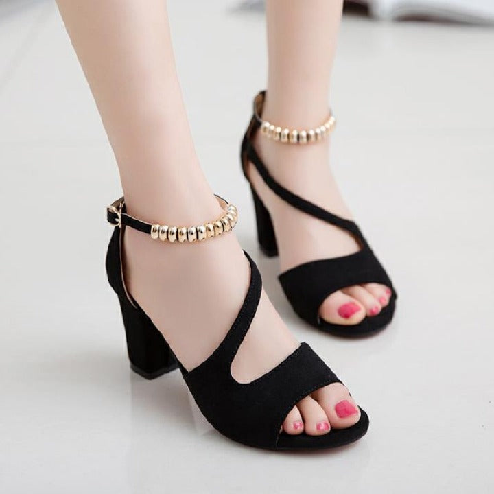 Ladies Shoes Women Shoes Sandals Heels Sandals Ladies High Heels Block Heel Thick Heel Chunky Heel Bling Shoes