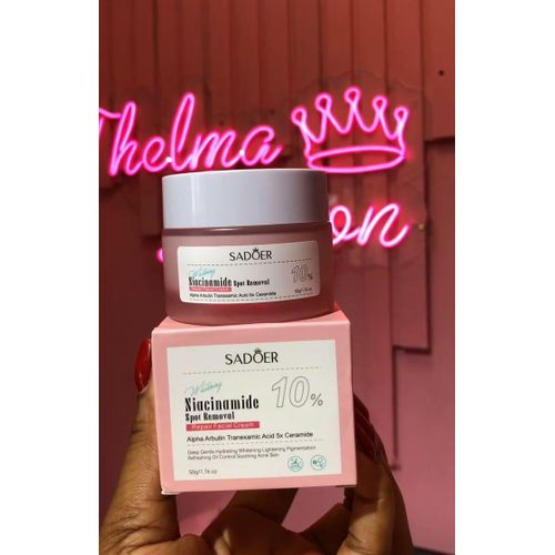 SADOER 4 in 1 NIACINAMIDE DARKSPOT REMOVAL SET: Face Toner + Face Cleanser + Face Serum + Face Cream