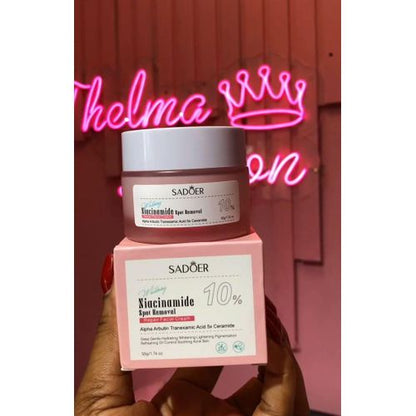 SADOER 4 in 1 NIACINAMIDE DARKSPOT REMOVAL SET: Face Toner + Face Cleanser + Face Serum + Face Cream