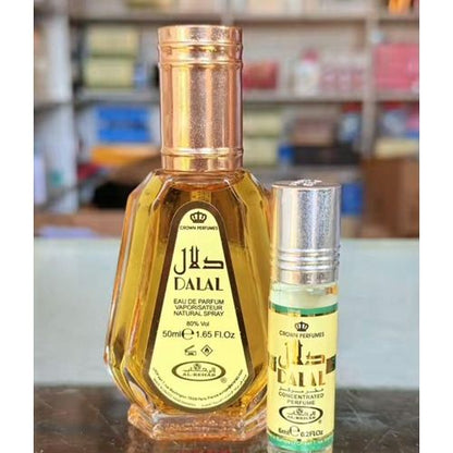 Al Rehab 3 In 1 Perfume Combo: Dalal Perfume + Oil + Ajwad Lattafa Deo Spray