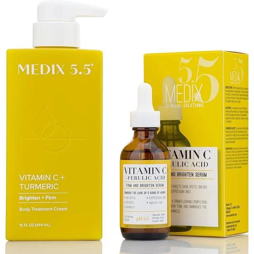 Medix 5.5 2 in 1 SPECIAL OFFER!!! Vitamin C + Tumeric Body Treatment Cream & Vitamin C + Ferulic Acid Serum