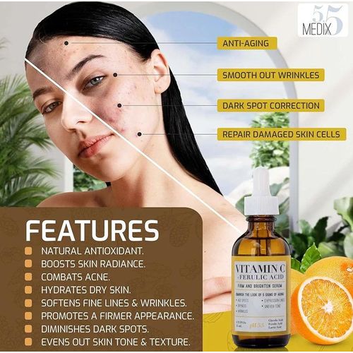 Medix 5.5 2 in 1 SPECIAL OFFER!!! Vitamin C + Tumeric Body Treatment Cream & Vitamin C + Ferulic Acid Serum