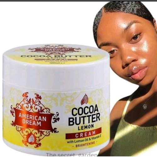 American Dream 2 in 1 GLOWING PACKAGE: Cocoa Butter Lemon Body Cream + VEET gold Tumeric Body Oil
