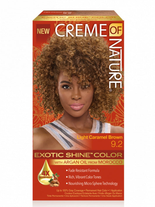 Creme of Nature Exotic Shine color with Argan Oil â€“ Light Caramel Brown (9.2)