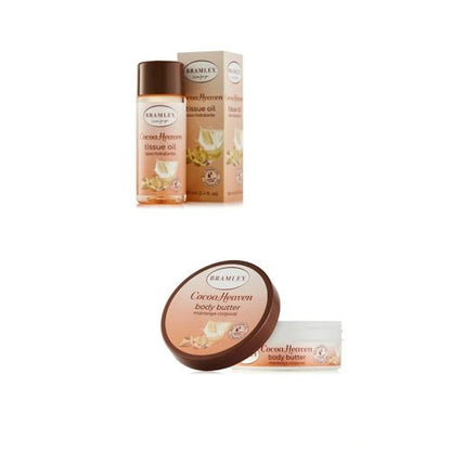 Bramley 2 in 1 Moisturizing Set: Cocoa Heaven Body Butter + Cocoa Heaven Tissue Oil