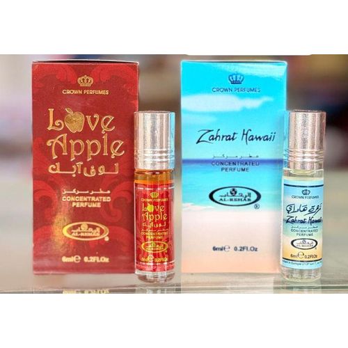 Al Rehab 2 In 1 PERFUME OILS: Love Apple + Zahrat Hawaii