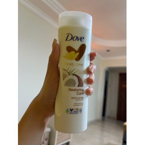 Dove 2 in 1 SELFCARE PACKAGE: Restoring Care Body Lotion + Gentle Scrub Body Wash