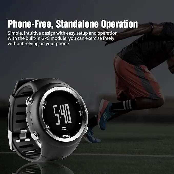 Top Brand EZON T031 Rechargeable GPS Timing Watch Running Fitness Sports Watches Calories Counter Distance Pace 50M Waterproof
