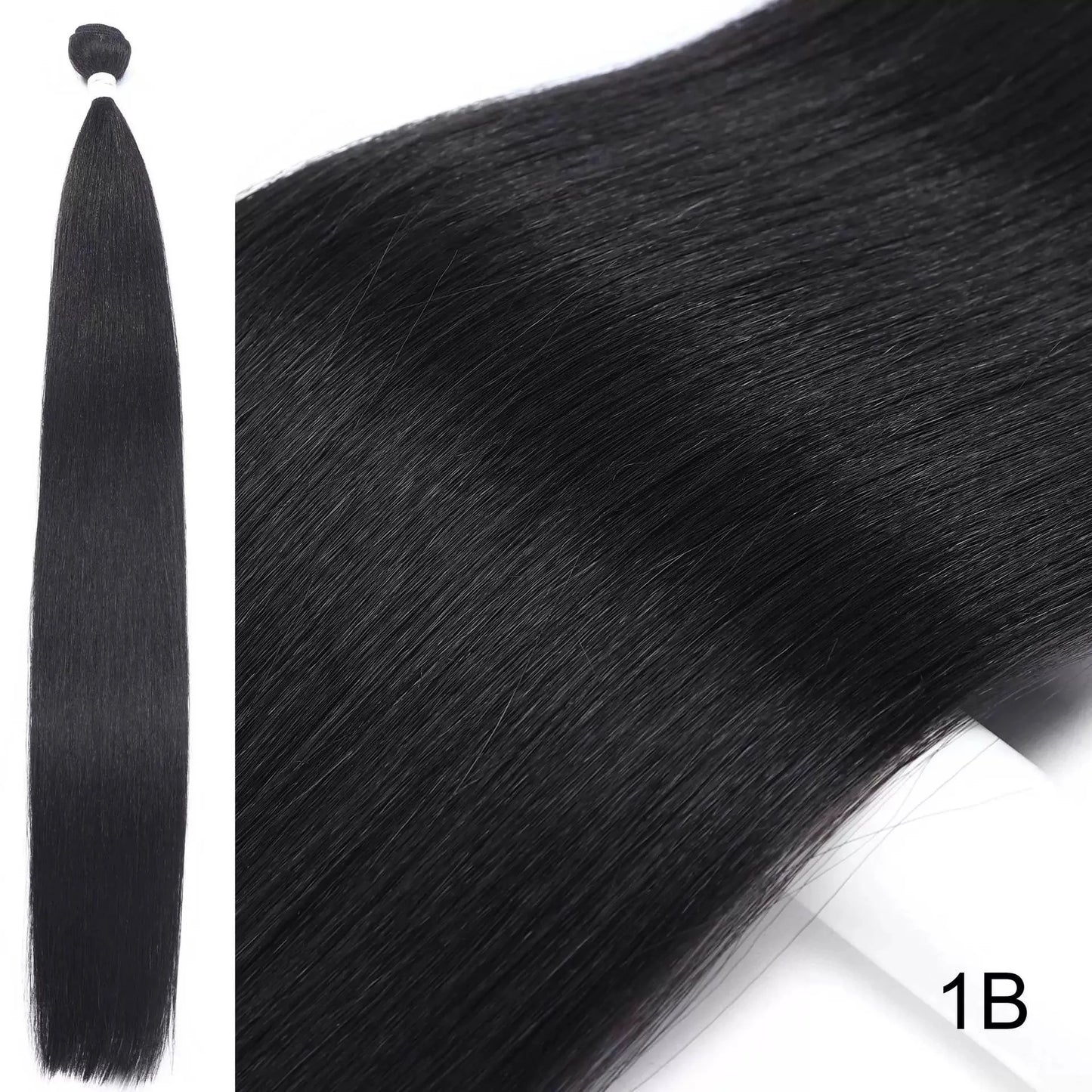 30inch Straight Hair Extensions Synthetic Smooth Ombre Hair Weaving 26 inches brown Synthetic Straight Hair Bundles Full To End
