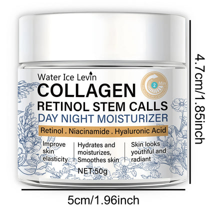 50g Collagen Retinol Dry Cell Day and Night Moisturizing Cream Retinol Nicotinamide Hyaluronic Acid Improves Skin Elasticity and Moisturizes