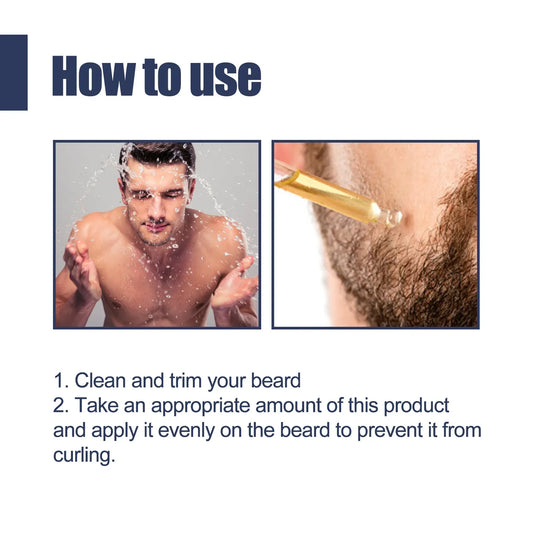 Beard Growth Essential Oil Strengthen Follicles Moisturizing Thicken Moustache Grooming Treatment Enhancing Beard Thicker Serum