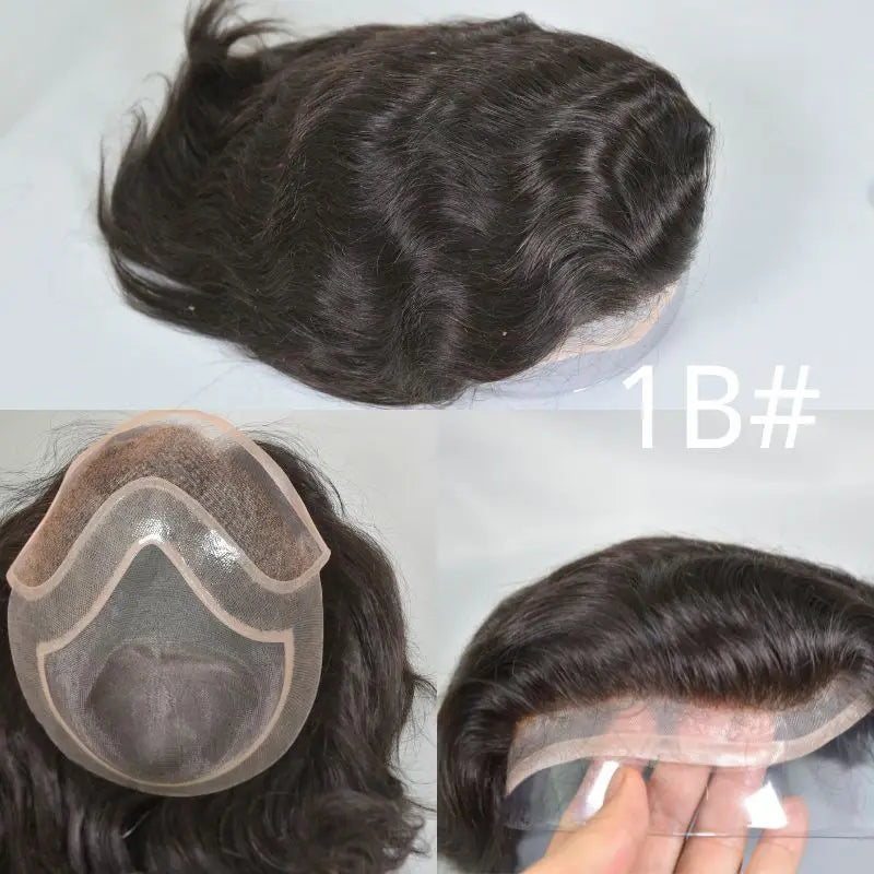 Human Hair Toupee For Men Thin Skin PU 8*10 Straight Hair Mens Wigs T4/613 Blonde Hair Replacement For Men Human Hair System