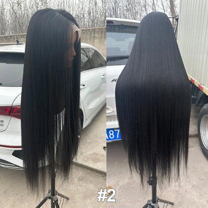Magicae 220% density13x4 Lace Frontal Synthetic Straight Lace Wig Lace Front Wig Ombre Highlight Brown Blond Colored Hair