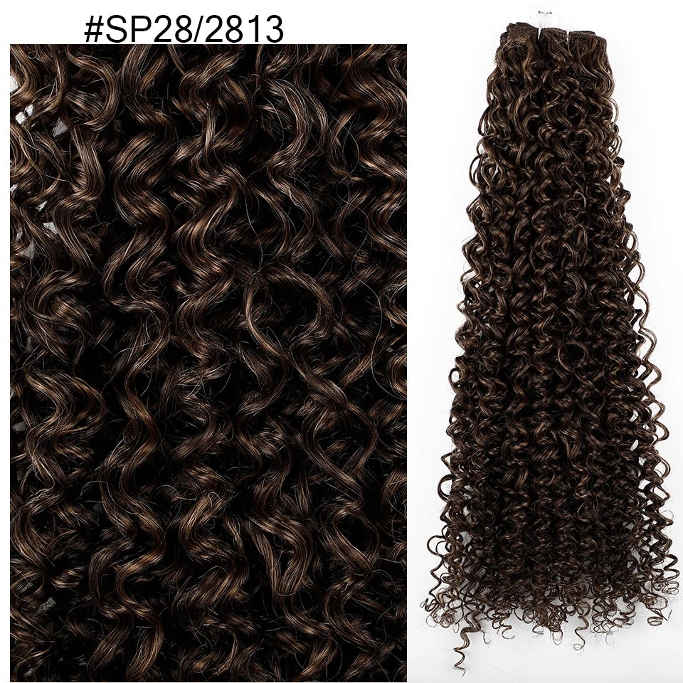 Magicae 30Inch Ombre T1B/30 Jerry Curly Synthetic Hair Extensions Heat Resistant Fiber Water Kinky Curly Human-Like Weave Bundle