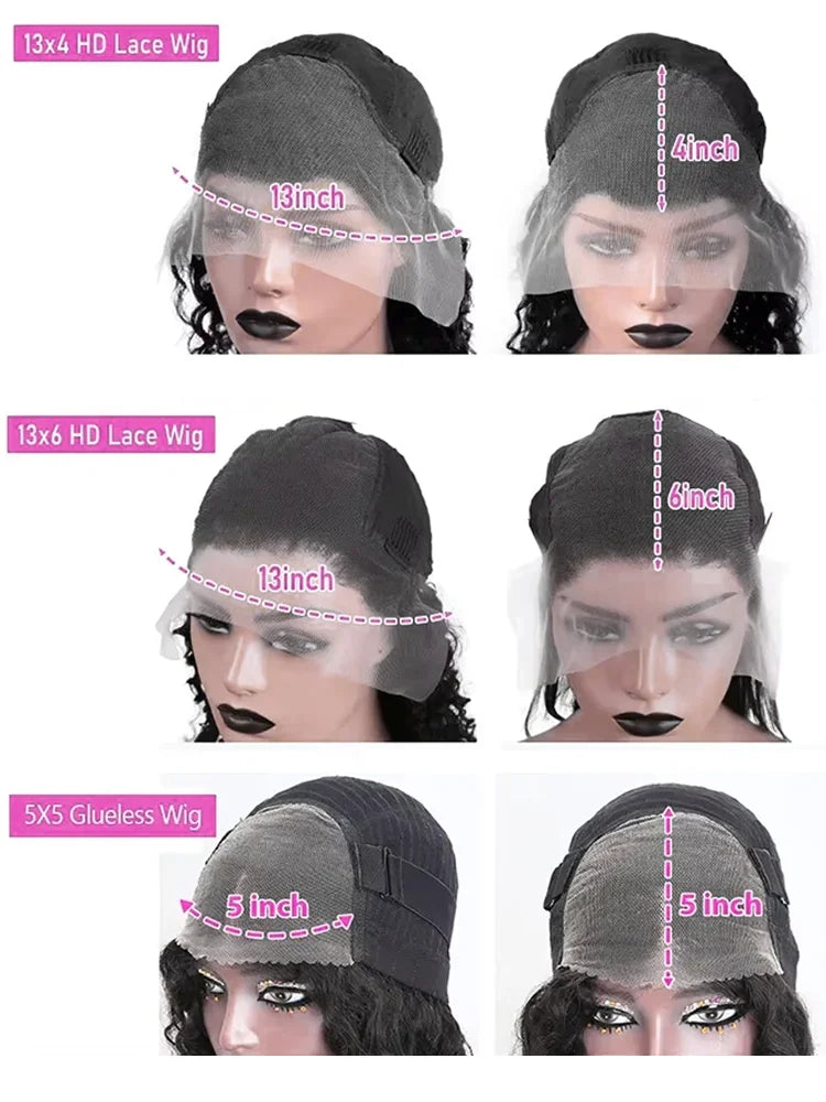 Bone Straight 13x4 Lace Frontal Wig For Women 5x5 Glueless Invisi-Drawstring Black Human Hair Wig 13X6 Lace Front Wig Human Hair