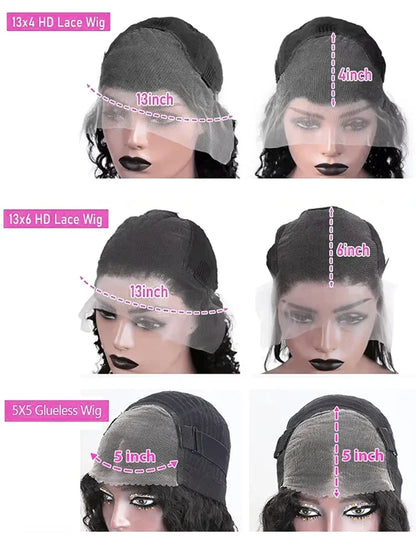 Bone Straight 13x4 Lace Frontal Wig For Women 5x5 Glueless Invisi-Drawstring Black Human Hair Wig 13X6 Lace Front Wig Human Hair