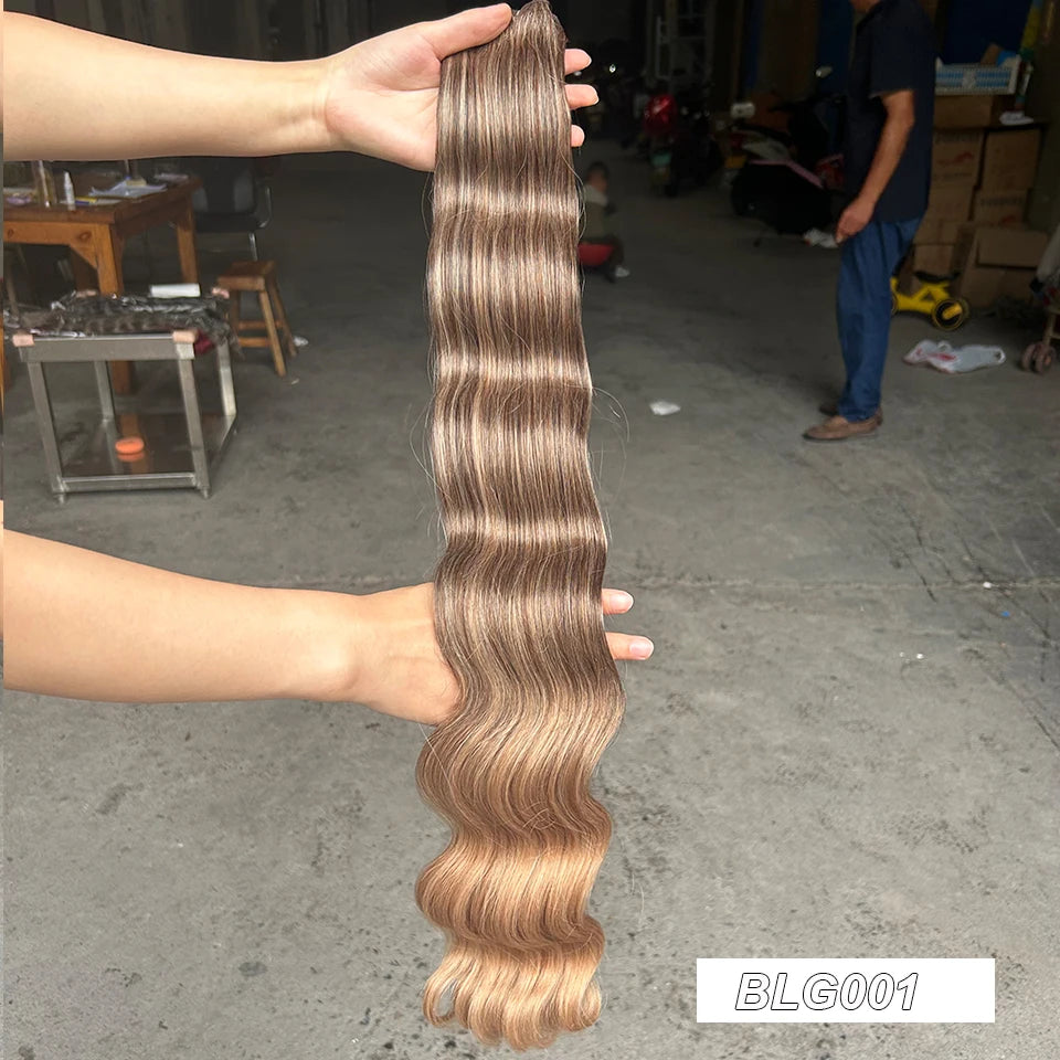 Magicae Ombre Bio Body Wave Hair Bundles 26"/30" Synthetic Hair Extensions Heat Resistant Soft Fiber Hair Weaving