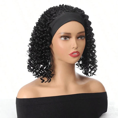 High-quality curly hair headband wigs are suitable for daily gatherings, wigs that naturally look fashionable for black women