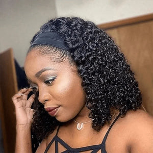 High-quality curly hair headband wigs are suitable for daily gatherings, wigs that naturally look fashionable for black women