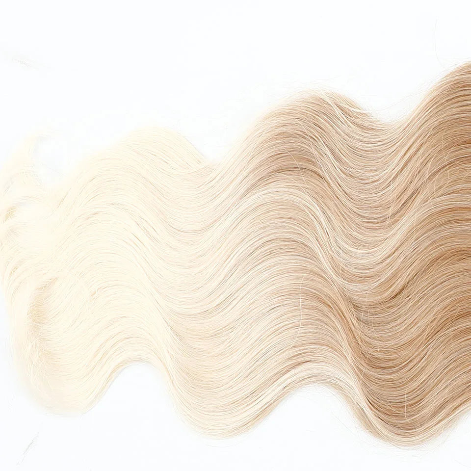 Magicae 30Inches Long Wavy 200grams/Lot Synthetic Hair Body Wave Hair Bundle Omber Blonde Weave High Temperature Fiber Extension