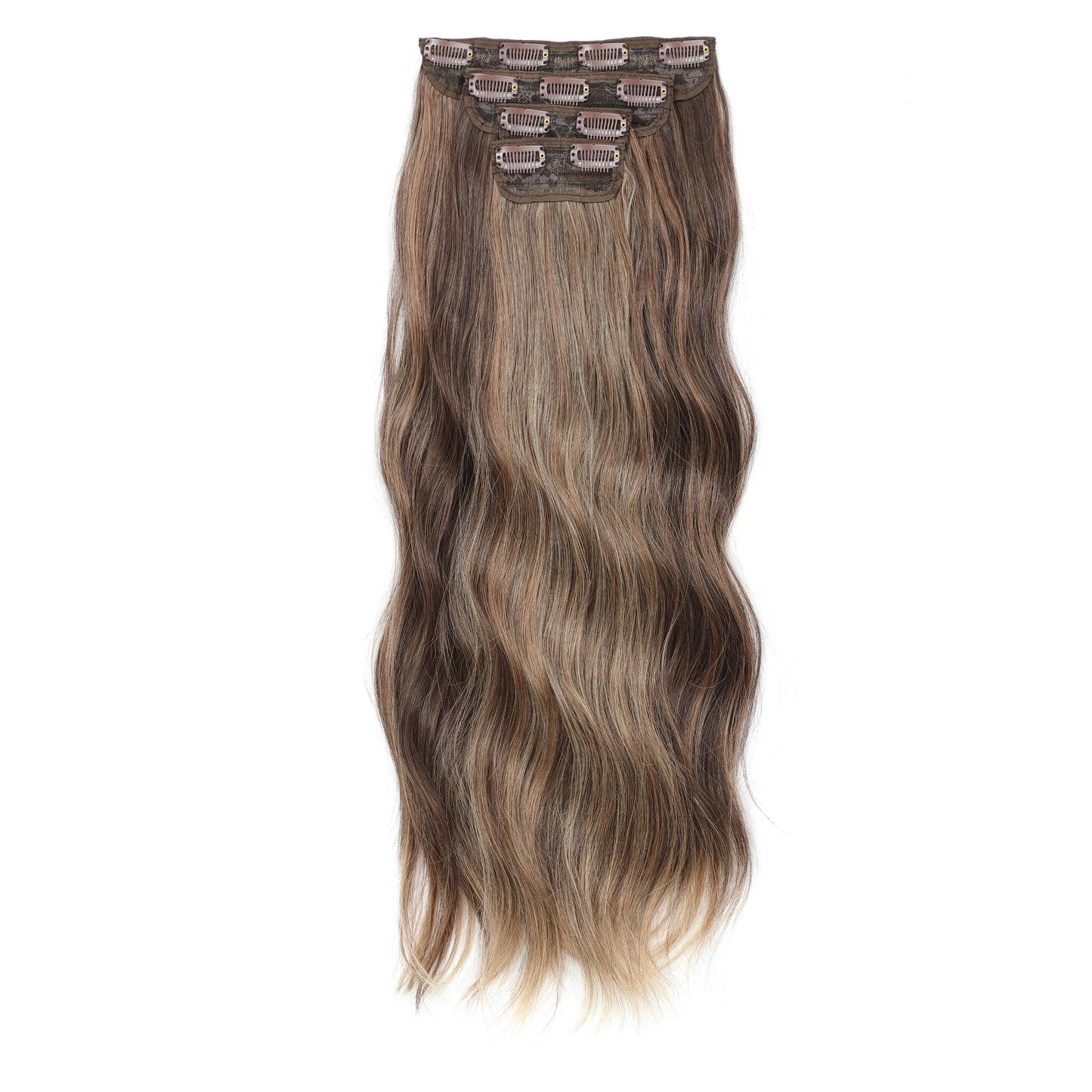 24Inches Blonde 27/613 Bio Synthetic Body Wavy 220grams Ombre Brown M888# Clip In Hair Extensions 4Pcs/lot Sliver White 613#