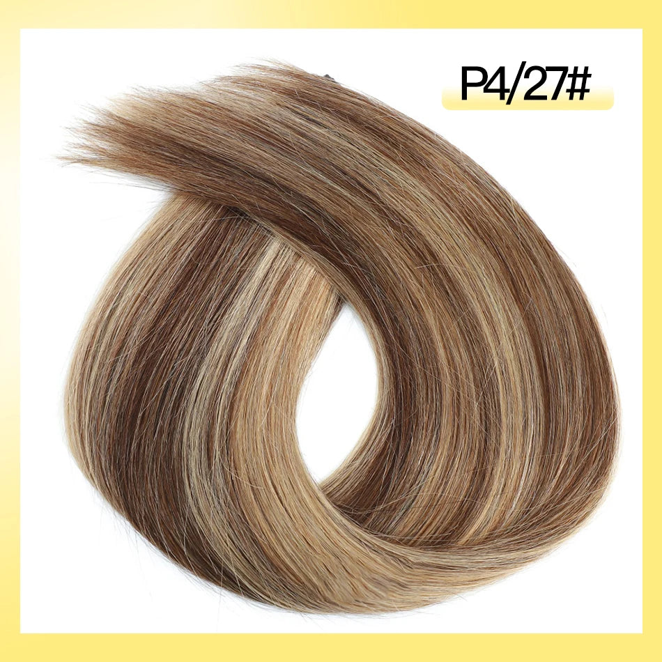Yelo Highlight Blonde Human Hair Weft Double Weft Hair Bundles Sewing In Hair Weaves Real Human Hair Extension For Salon