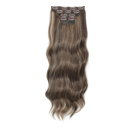 24Inches Blonde 27/613 Bio Synthetic Body Wavy 220grams Ombre Brown M888# Clip In Hair Extensions 4Pcs/lot Sliver White 613#