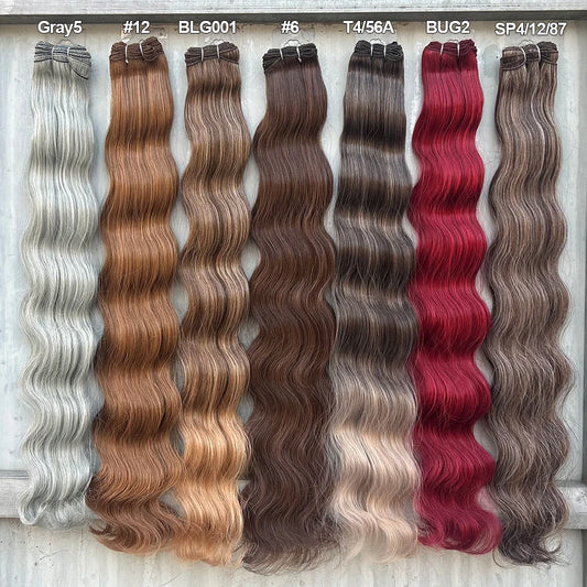 30Inches Magicae 200gram Body Wave Ombre Brown 27 Sliver White 60# Hair Bundles High Synthetic Ombre Blond 27/613 Hair Extension