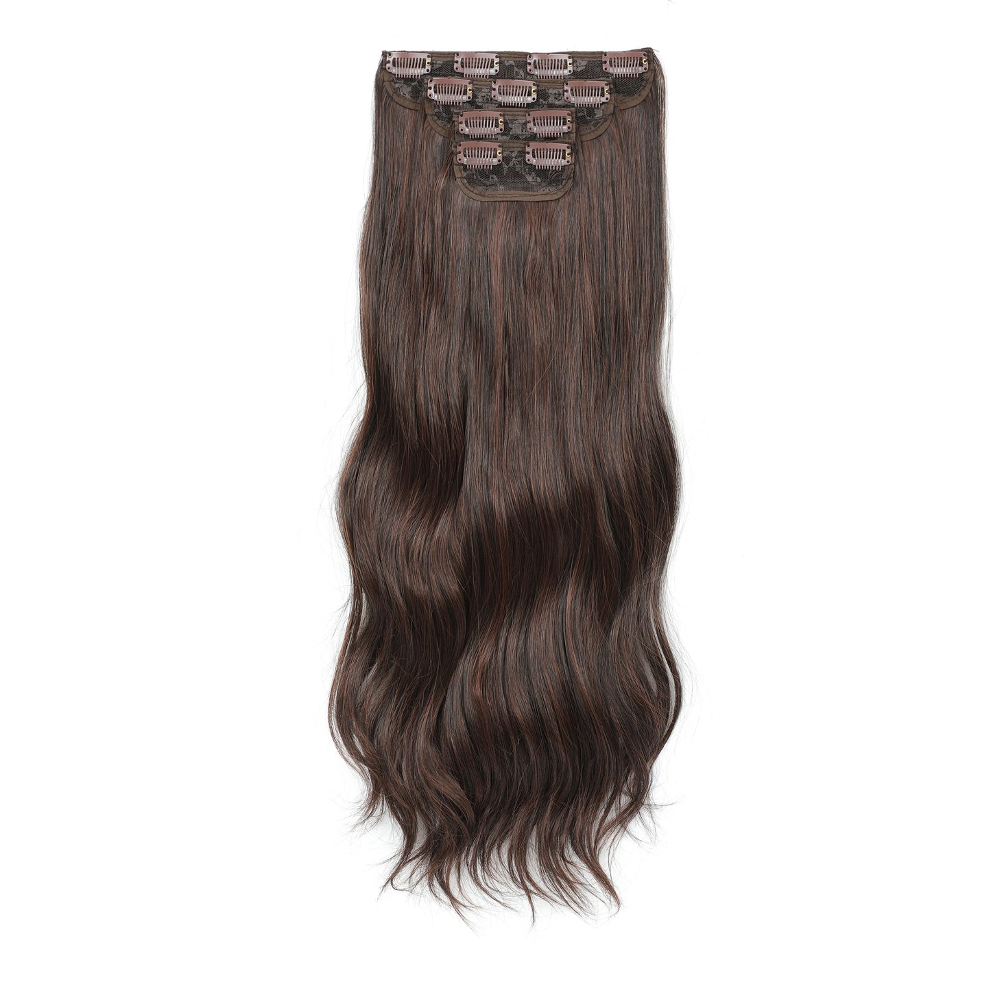 24Inch 61cm Clip IN Body Wave Synthetic Wavy Ombre Blond 27/613 White Clip In Hair Extensions 4Pcs/lot 220g Heat Resistant Fiber
